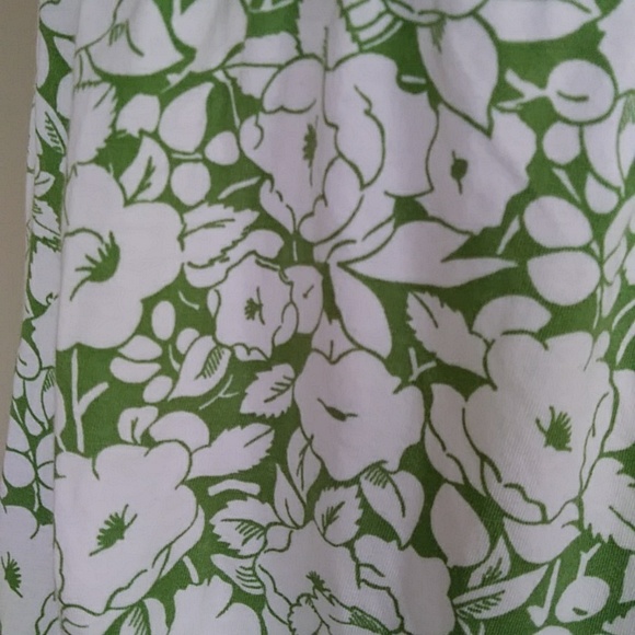 Ann Taylor Loft Floral Tiered Ruffle Empire Waist Sundress S Green White Pattern - Picture 7 of 16